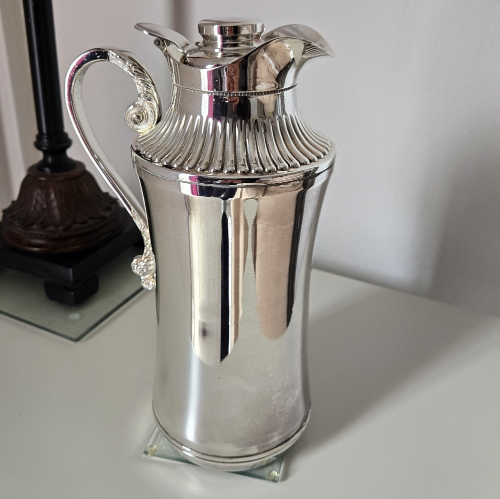 Vintage Insulated Silver Carafe/Pitcher - Picture 2 of 13